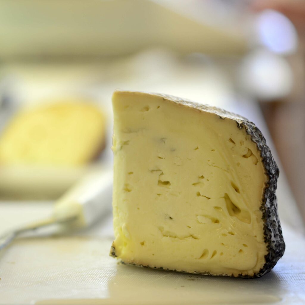 Geschnittener Käse von der Seite